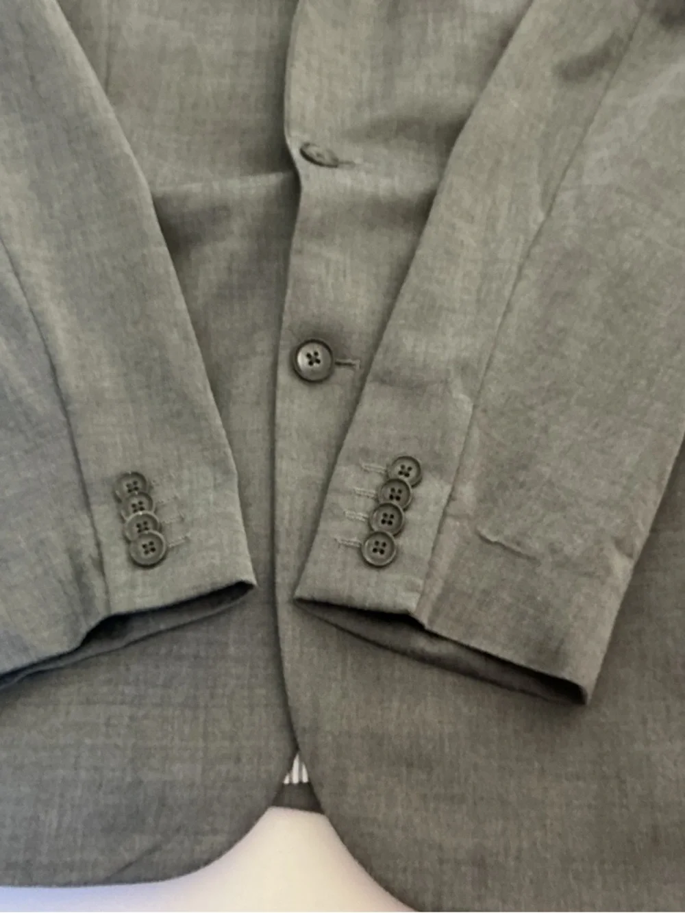 Express Men's Gray Two-Button Blazer - Picture 4 of 9